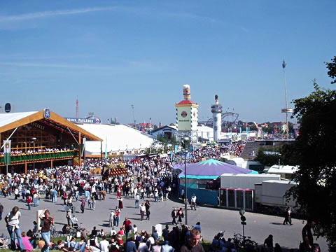 The tent city of Oktoberfest.