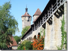 The city walls of Rothenburg