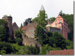 Burg Hirschhorn on teh Neckar River in Germany