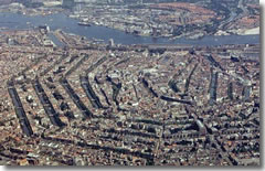 Amsterdam aerial view