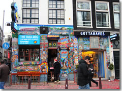A branch of The Bulldog, a chain of smoking cafes in Amsterdam