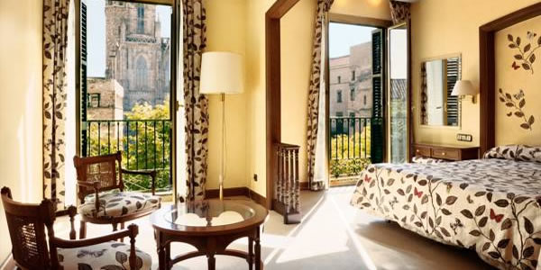 A room with a view of the catehdral at the Hotel Coln, Barcelona