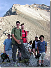  Troop 116 triumphant atop the Continental Divide in the Canadian Rockies