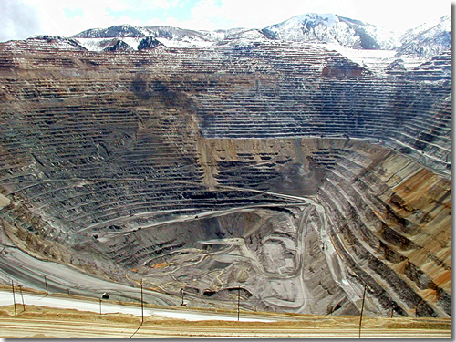 The Kennecott Copper Mine, Bingham Canyon, Utah