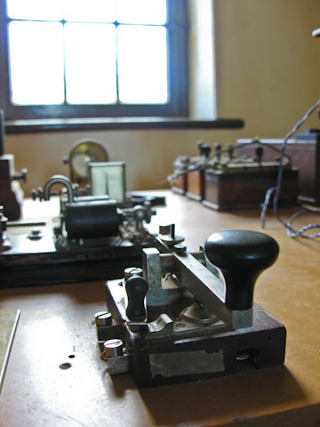 A telegraph in the museum in the Alice Springs historic district, Australia