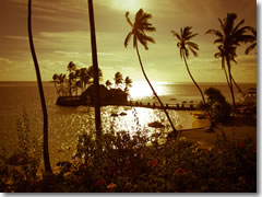 Sunset at the Warwick Resort, Fiji.