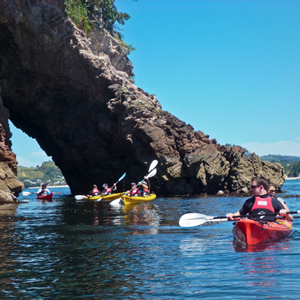 Sea kayaking to Cathedral Cove