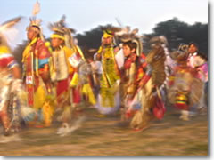 The Grand Entry dance at the 2006 Oglala Lakota Nation Gathering on the Pine Ridge Indian Reservation, South Dakota