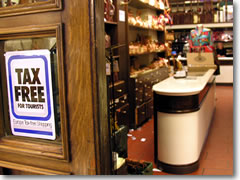 Look for the "Tax Free Shopping for Tourists" sign in stores and the process of getting the VAT tax refunded will be much simpler and smoother.