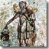 Christ as Teh Good Shepherd fresco in teh Catacombs of St. Calixtus