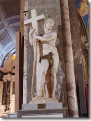 Michelangelo's Risen Christ in the Rome church of Santa Maria sopra Minerva