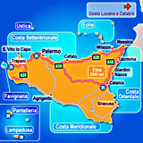 Map of Sicily hotels