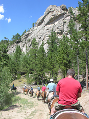 Horseback riding in the Black Hills of South Dakota