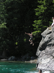 A swimming hole in Glacier National Park, Montana