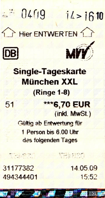 A one-day, Munich XXL Tageskarte