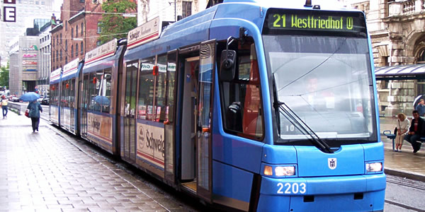 A tram in Munich