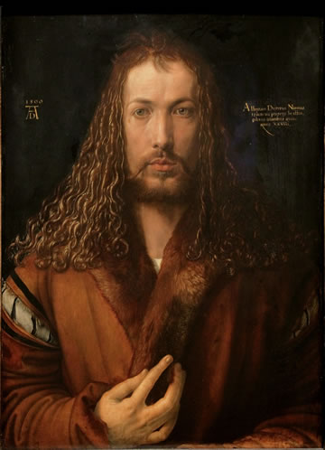 Albrect Dürer's "Self-Portrait" (1500) in Munich's Alte Pinakothek