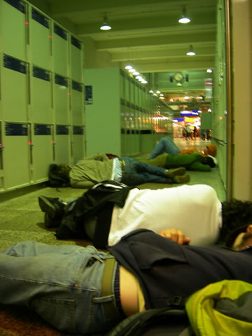 Sleeping in the Munich train station during Oktoberfest