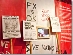 A display about the protests at Wood Quay, Dublin
