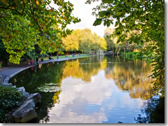 A small lake on St. Stephen's Green, Dublin