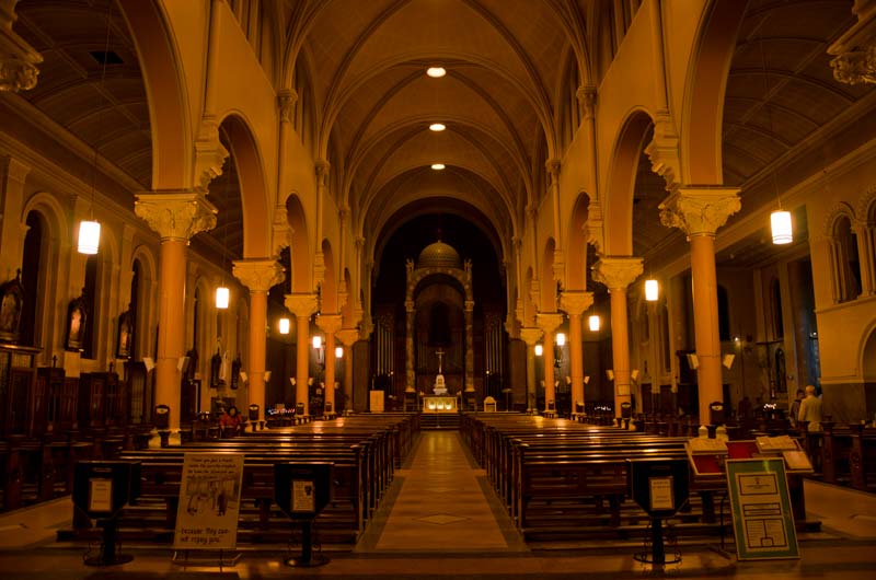 The nave of the Whitefriars Carmelite Church in Dublin