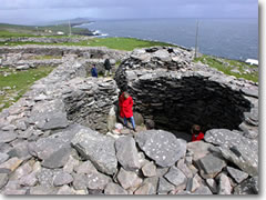 The eighth century beehive huts by the side of the Dingle road, once free and rarely sought out, now charge $2.35 and are crawling with tourists