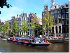 Cruising the canals of Amsterdam