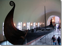 A Viking ship in Oslo's Viking Ship Museum.