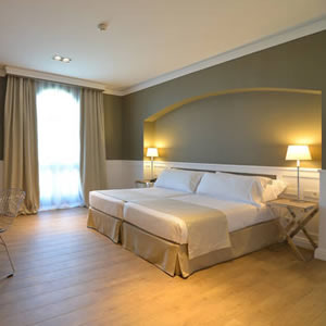 A room at the Hotel Granvia, Barcelona