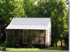 A cabin at Bayou Boudin & Cracklin, Breaux Bridge, Louisiana
