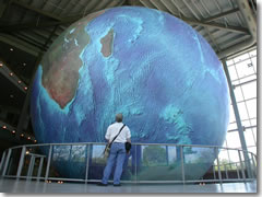 Eartha, the largest globe on the planet, at teh DeLorme map headquarters in Yarmouth, Maine.