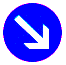 European road sign for Keep to Right