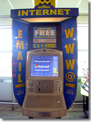 Internet phone at an airport