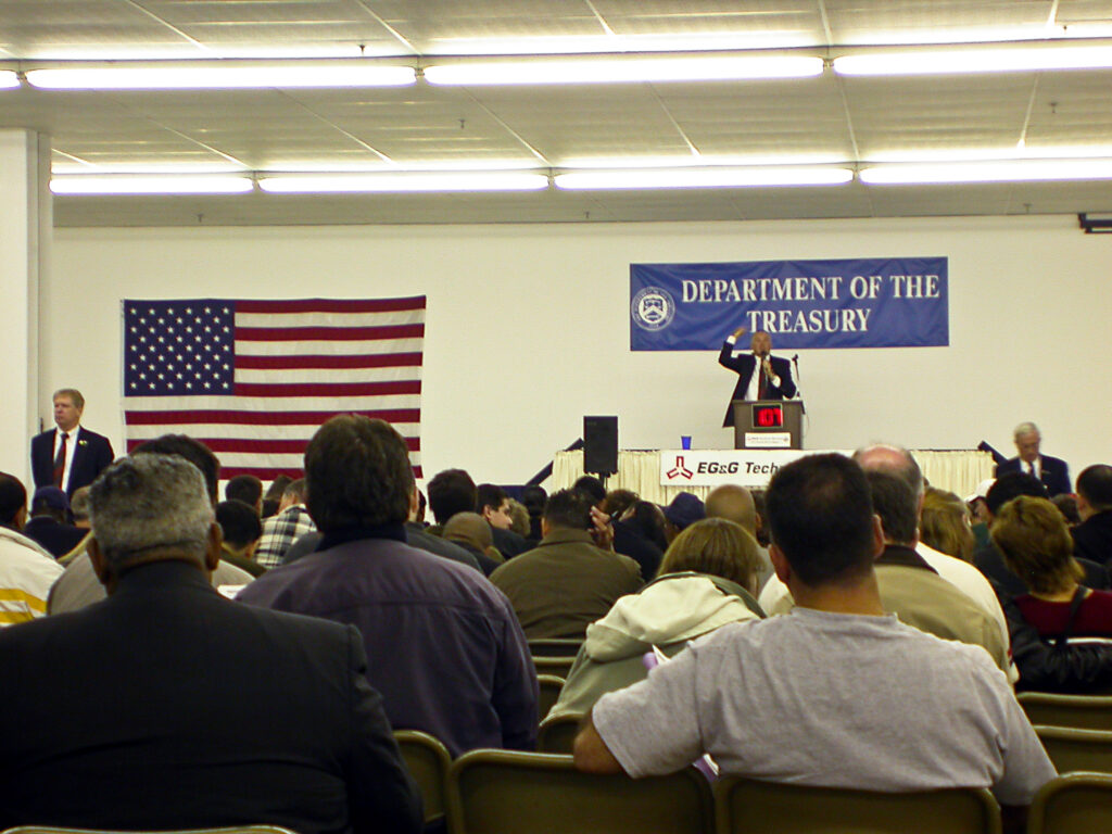 A Treasury Department auction