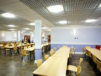 The dining room at the College Hall dorm